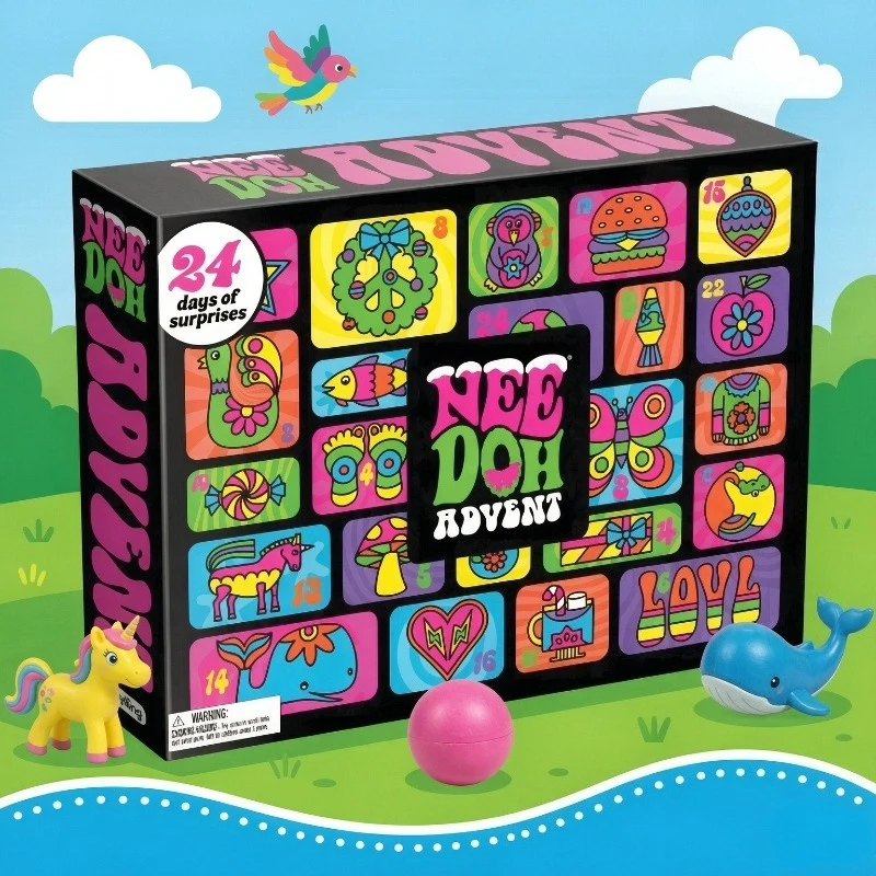 2026 NeeDoh Advent Calendar 3D - огляд і ціна Advent Calendar Gift