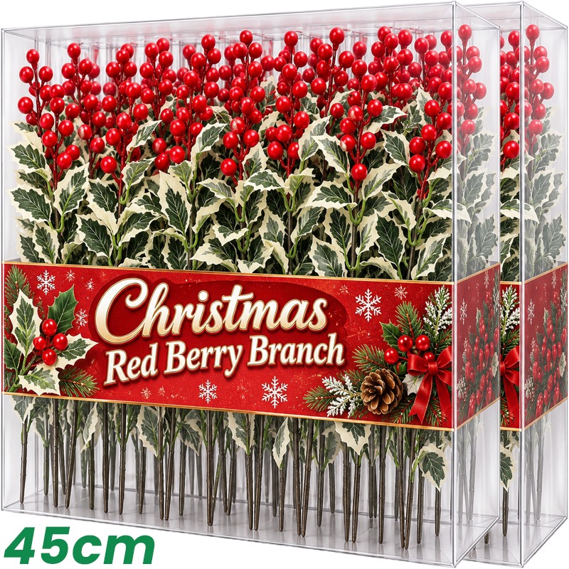 45cm Simulated Red Berry Plant - огляд і ціна Christmas Wreath Fake