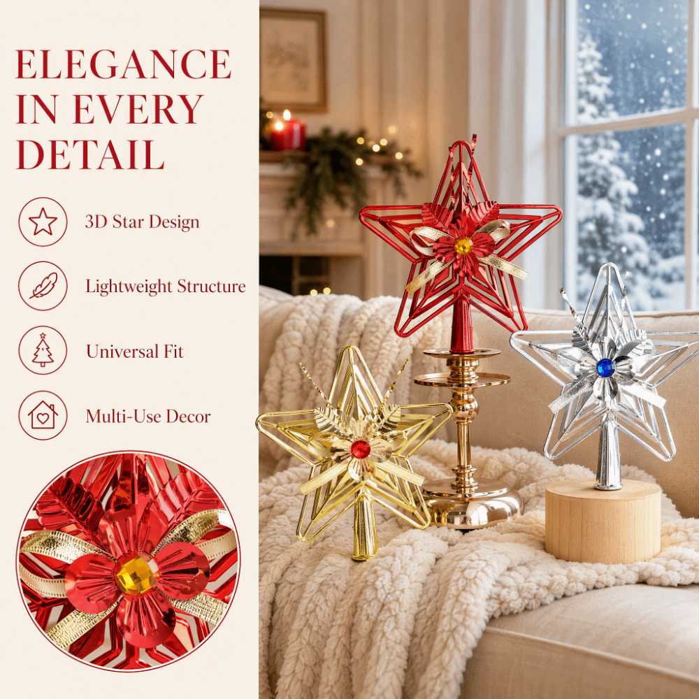 Festive Star Plastic Star Topp - огляд і ціна Star Tree Topper