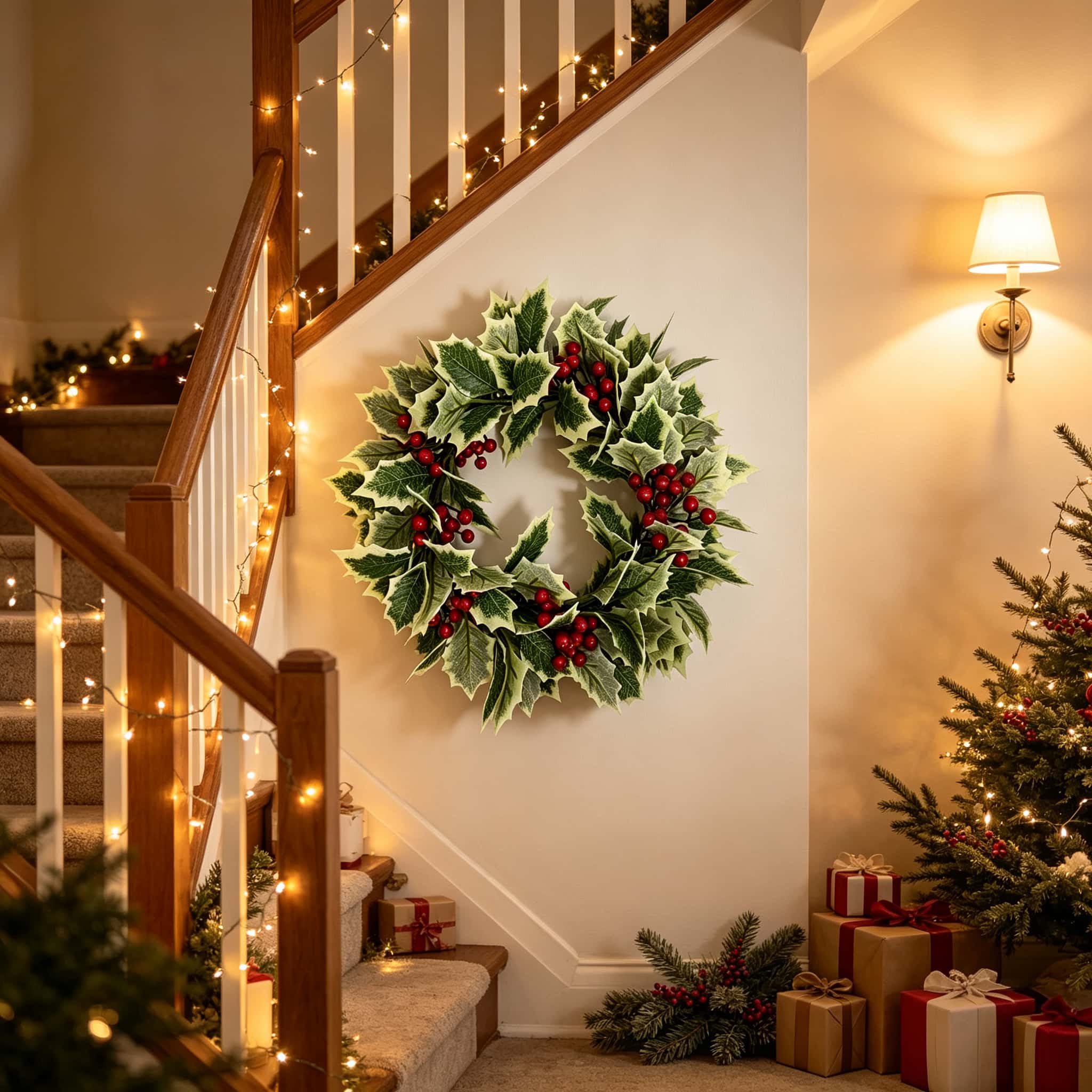 Christmas Artificial Holly Wre - огляд і ціна Christmas Wreath Fake