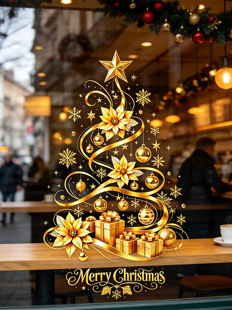 Christmas Tree Wall Stickers G - огляд і ціна Snowflake Window Decal