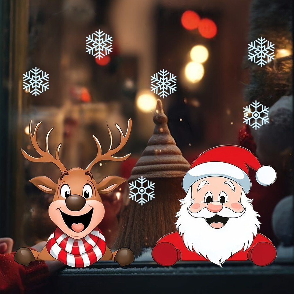 Christmas Window Stickers - Re - огляд і ціна Snowflake Window Decal
