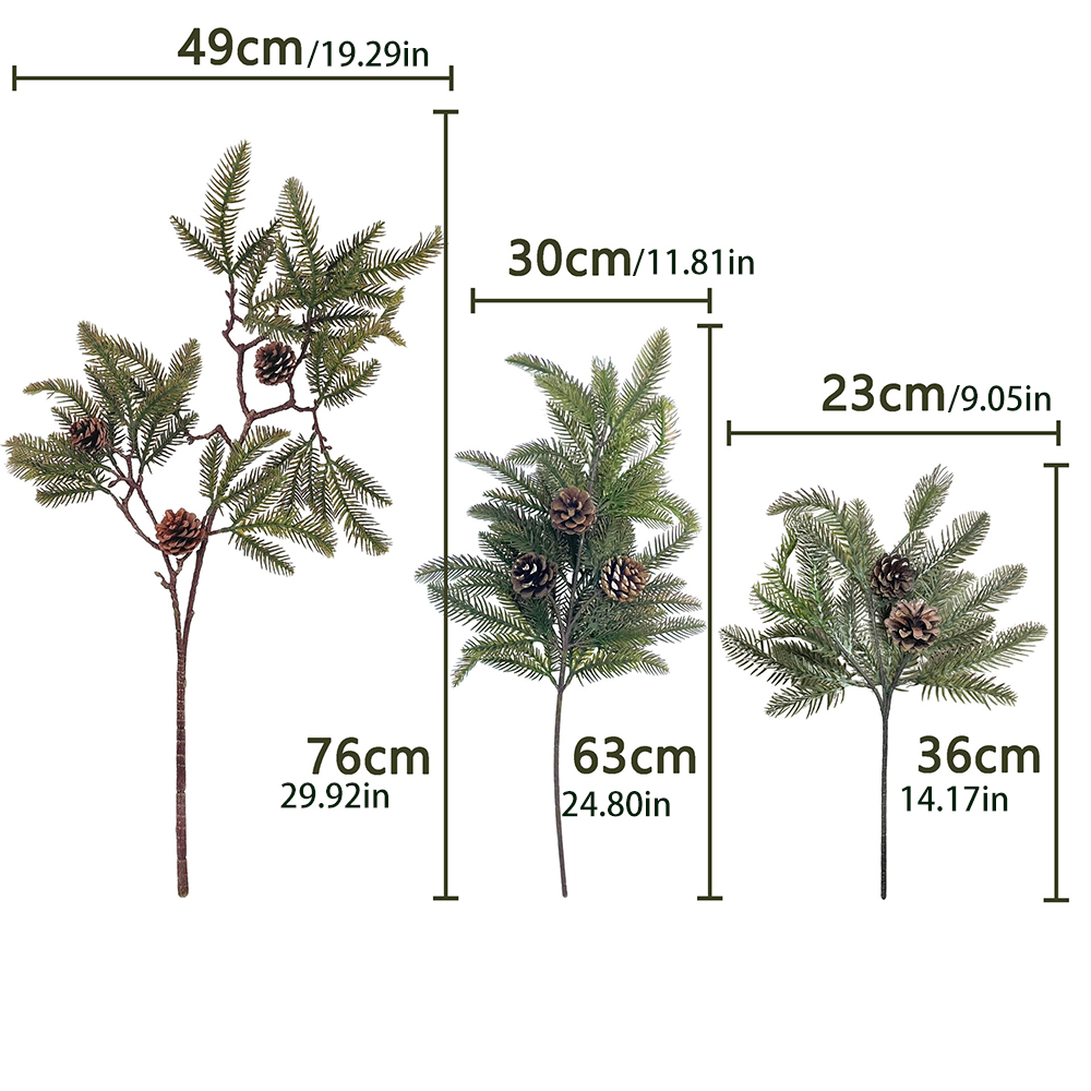 3Pcs Artificial Pine Cone Need - огляд і ціна Christmas Wreath Fake