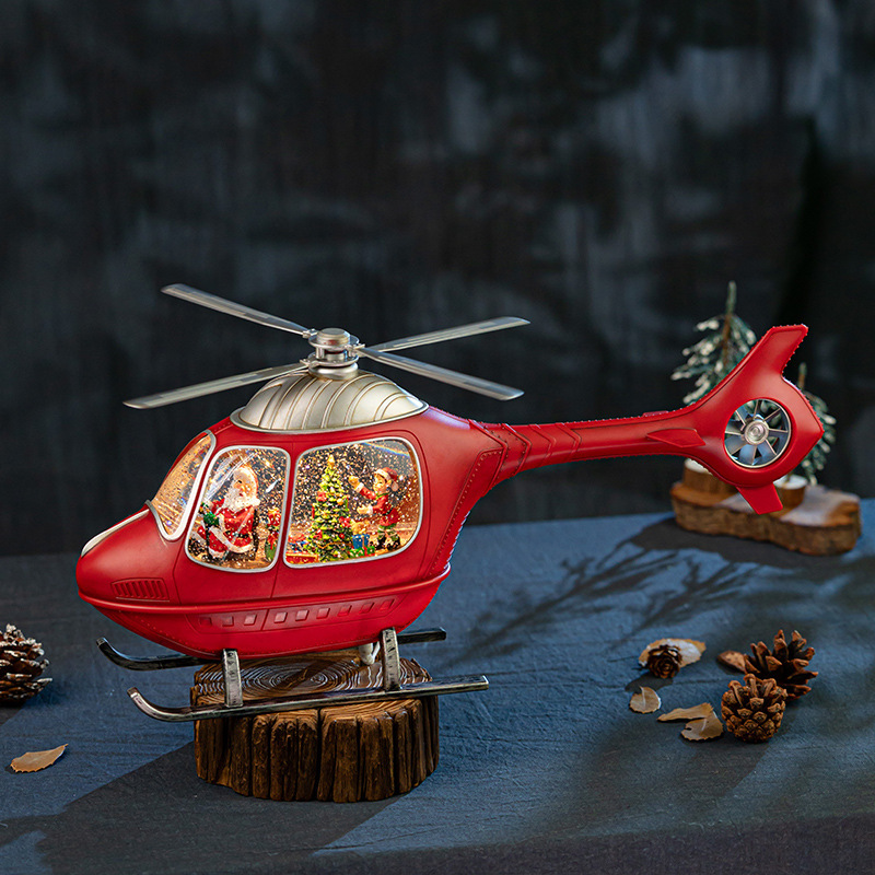 Christmas Helicopter Snow Glob - огляд і ціна Snow Globe Musical